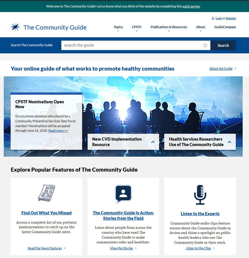 Community Guide Drupal home page
